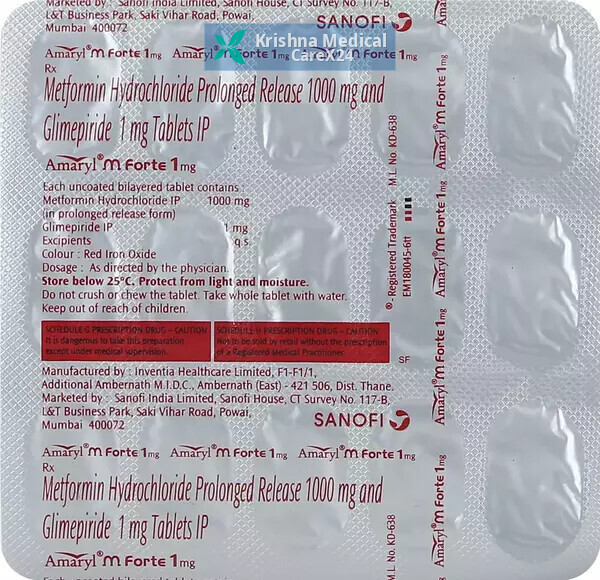 Amaryl M Forte 1 Tablet