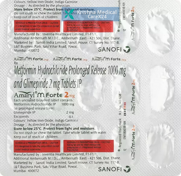 Amaryl M Forte 2 Tablet