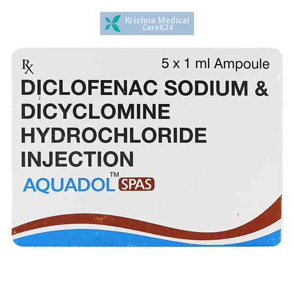 Aquadol Spas 20mg/50mg Injection