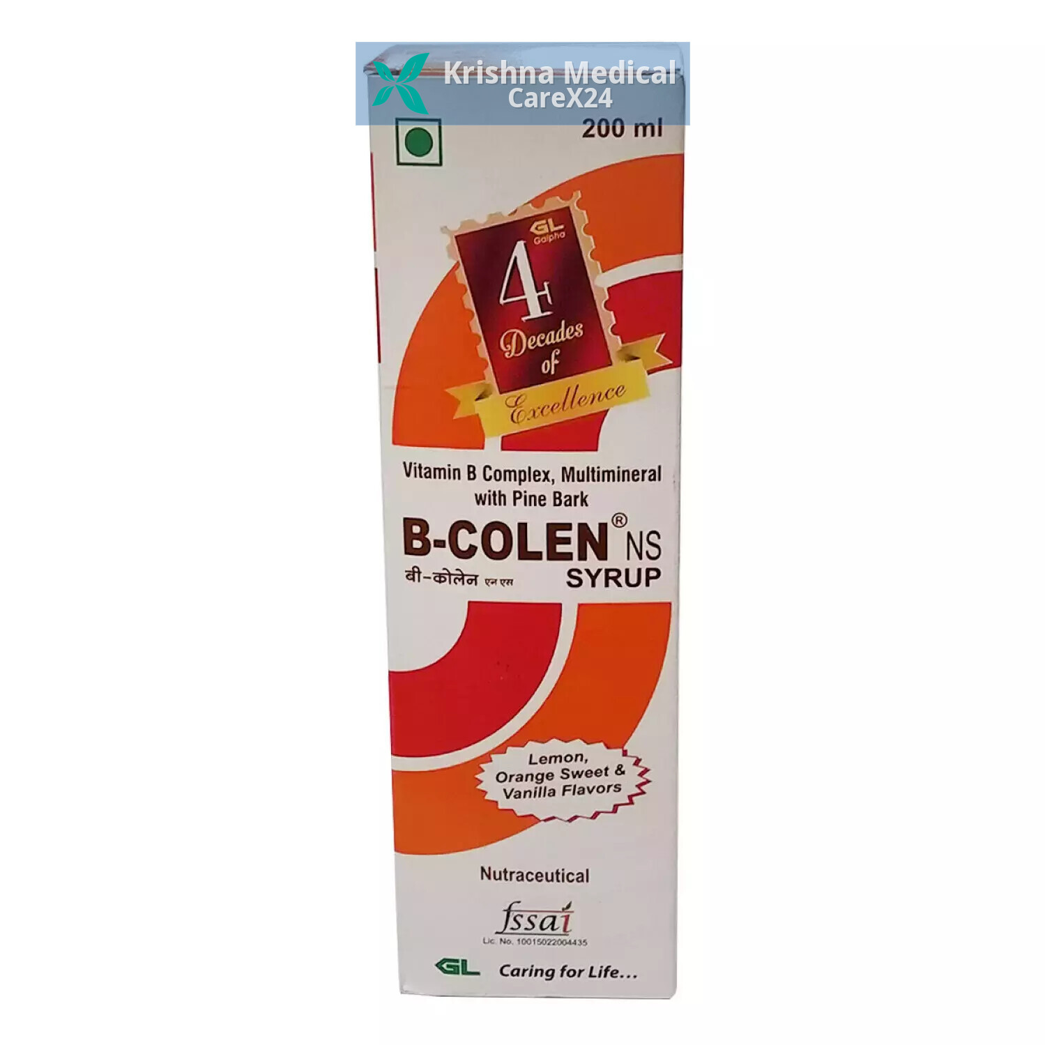 B Colen NS Lemon Orange Sweet And Vanilla Syrup