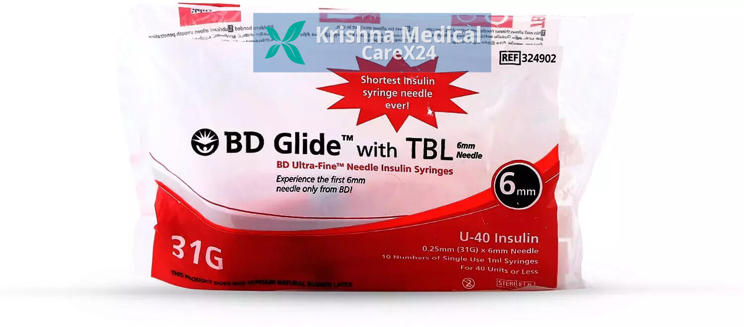 BD Glide With TBL U-40 Insulin Syringe (31Gx6mm)