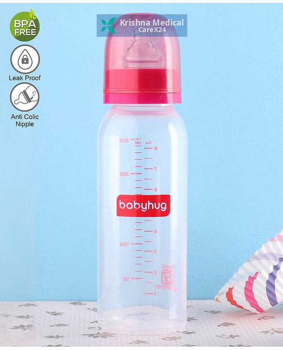 Babyhug Feeding Bottle Pink 0+Months (FNBA054)