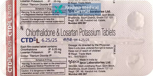 CTD L 6.25/25 Tablet