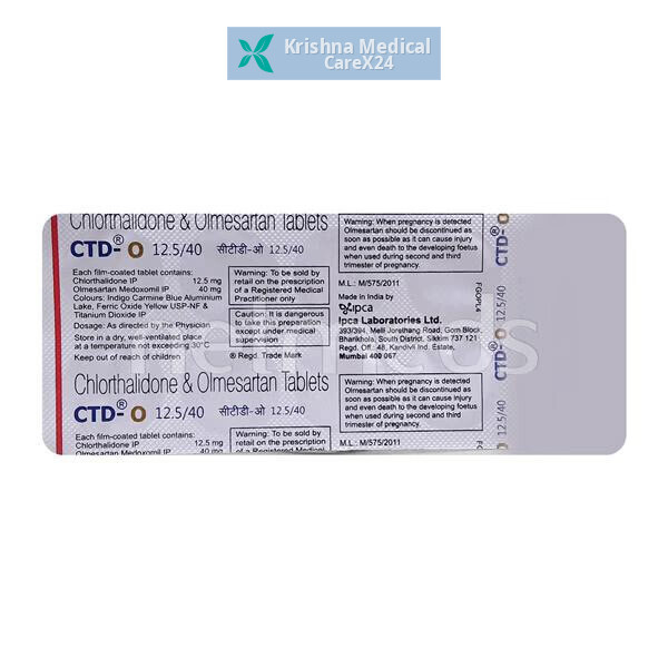 CTD O 12.5/40 Tablet