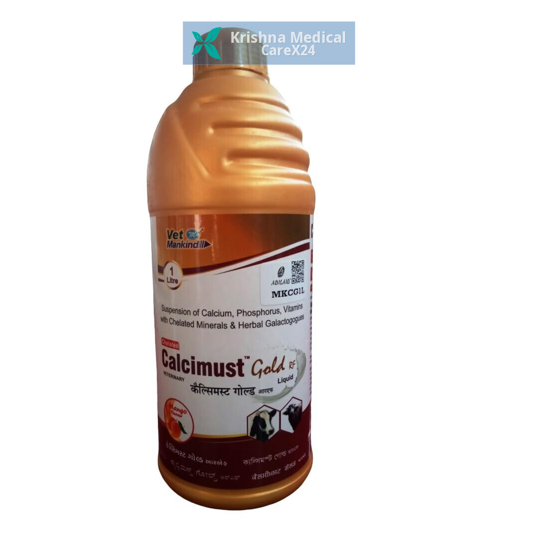 Calcimust Gold Vet RF Liquid Mango Flavour