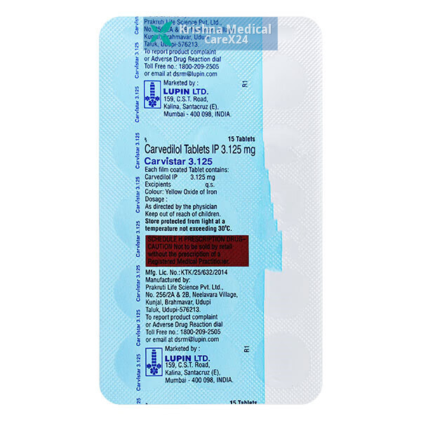 Carvistar 3.125 Tablet