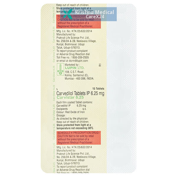Carvistar 6.25 Tablet