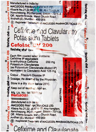 Cefolac CV 200 Tablet