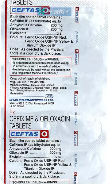 Ceftas O Tablet