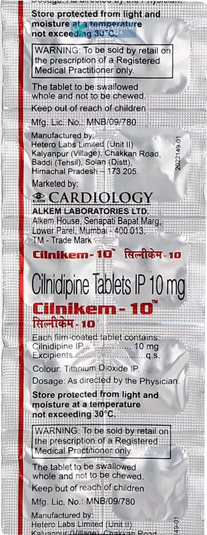 Cilnikem 10 Tablet