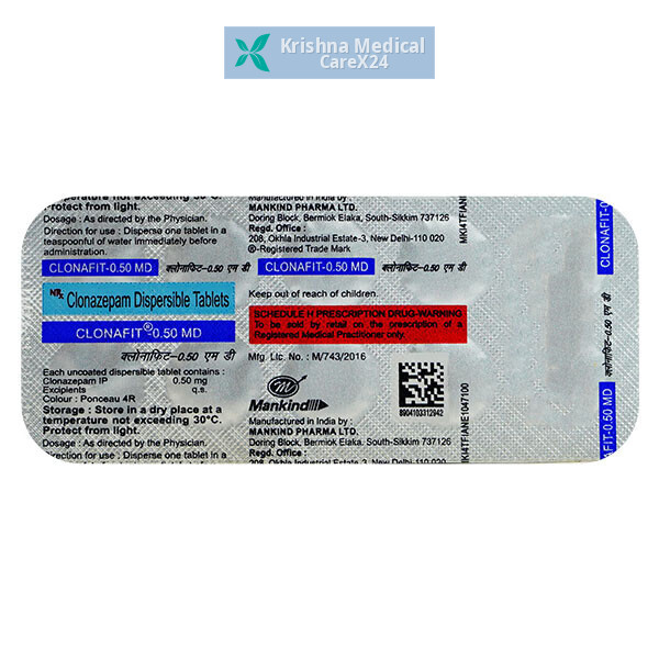 Clonafit 0.50 MD Tablet