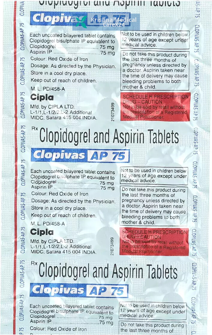 Clopivas AP 75 Tablet