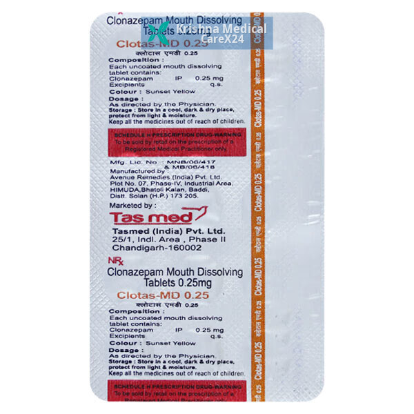 Clotas MD 0.25 Tablet
