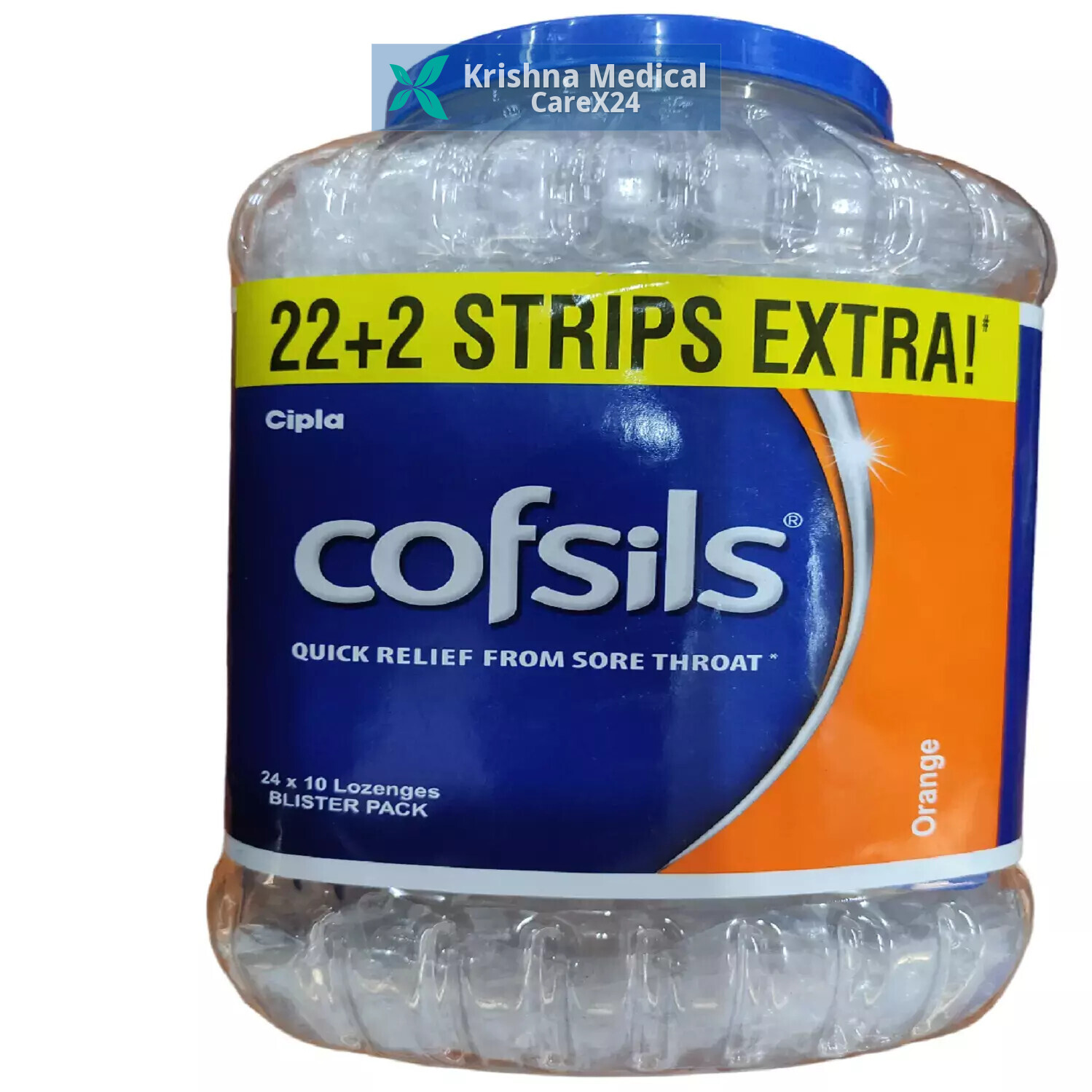 Cofsils Orange Lozenges (24 Strip X 10 Lozenges)
