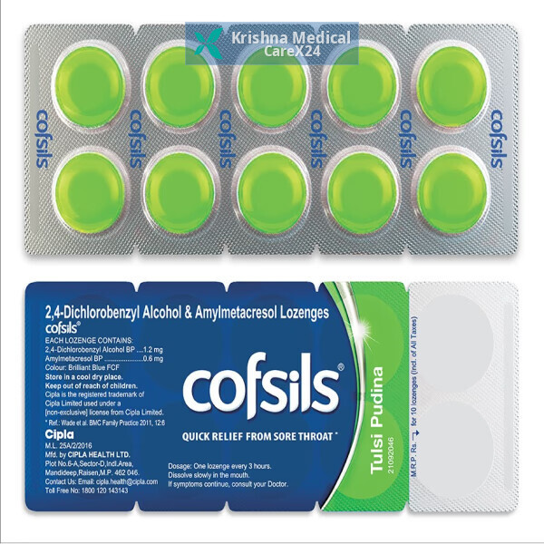 Cofsils Tulsi Pudina Lozenges