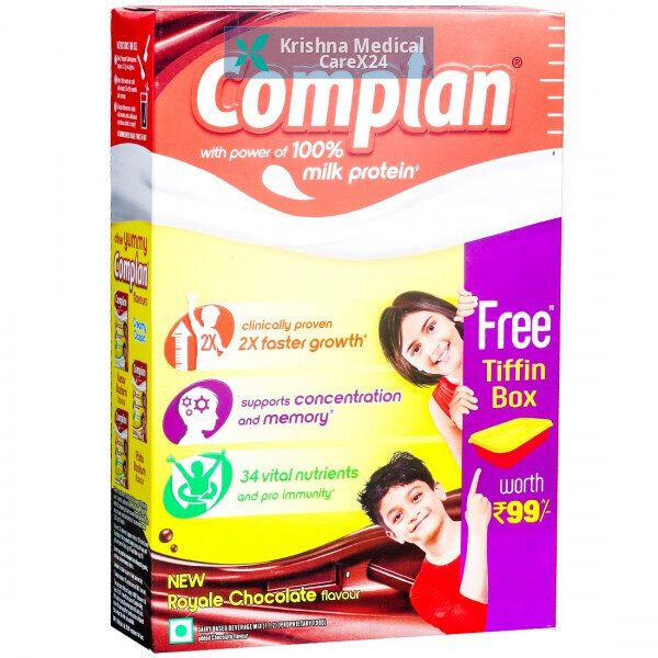 Complan Milk Protein Powder Royale Chocolate (Free Tiffin Box)