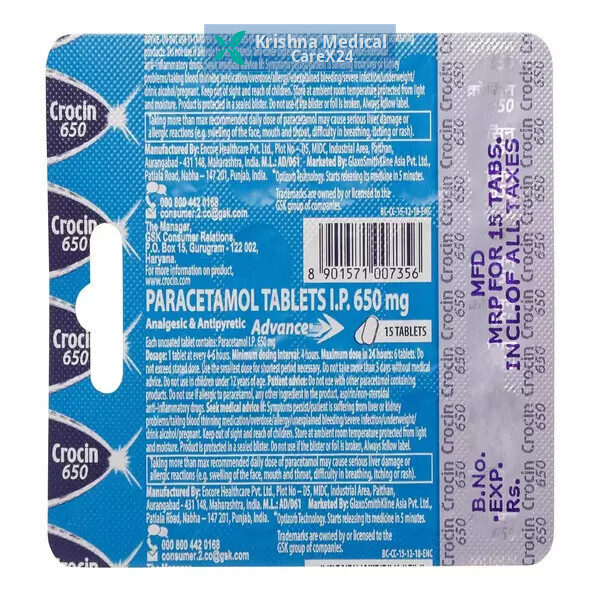 Crocin 650 Advance Tablet