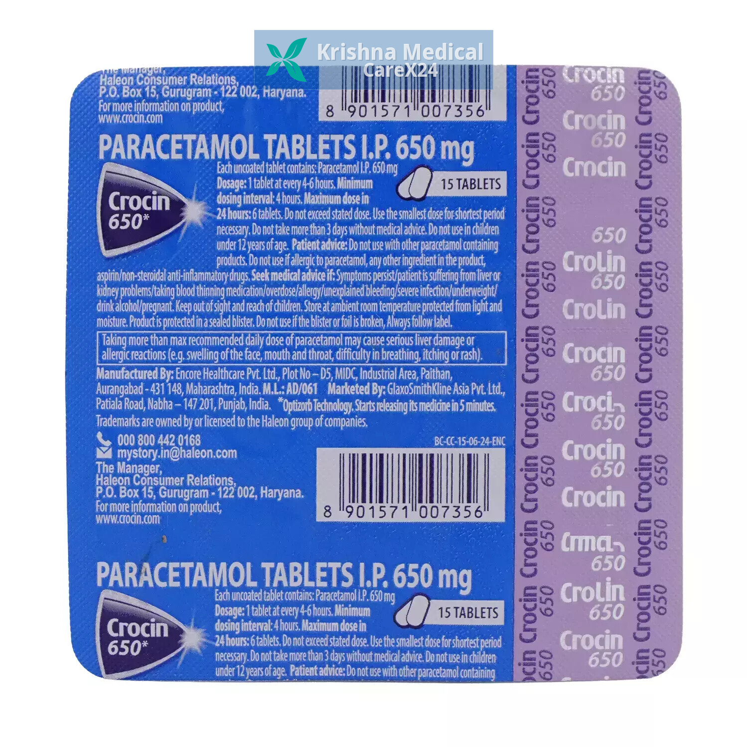 Crocin 650 Tablet