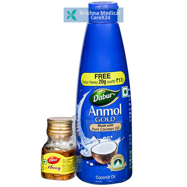 Dabur Anmol Gold Coconut Oil ( Free Dabur Honey 20Gm)