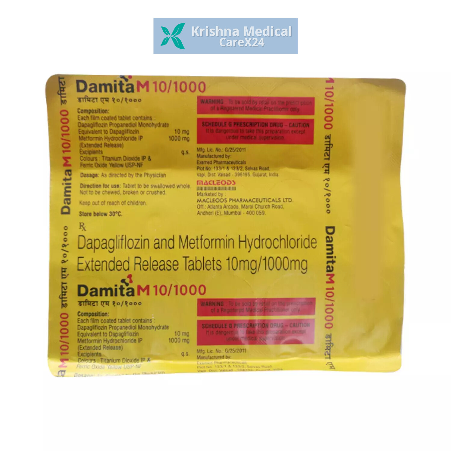 Damita M 10/1000 Tablet
