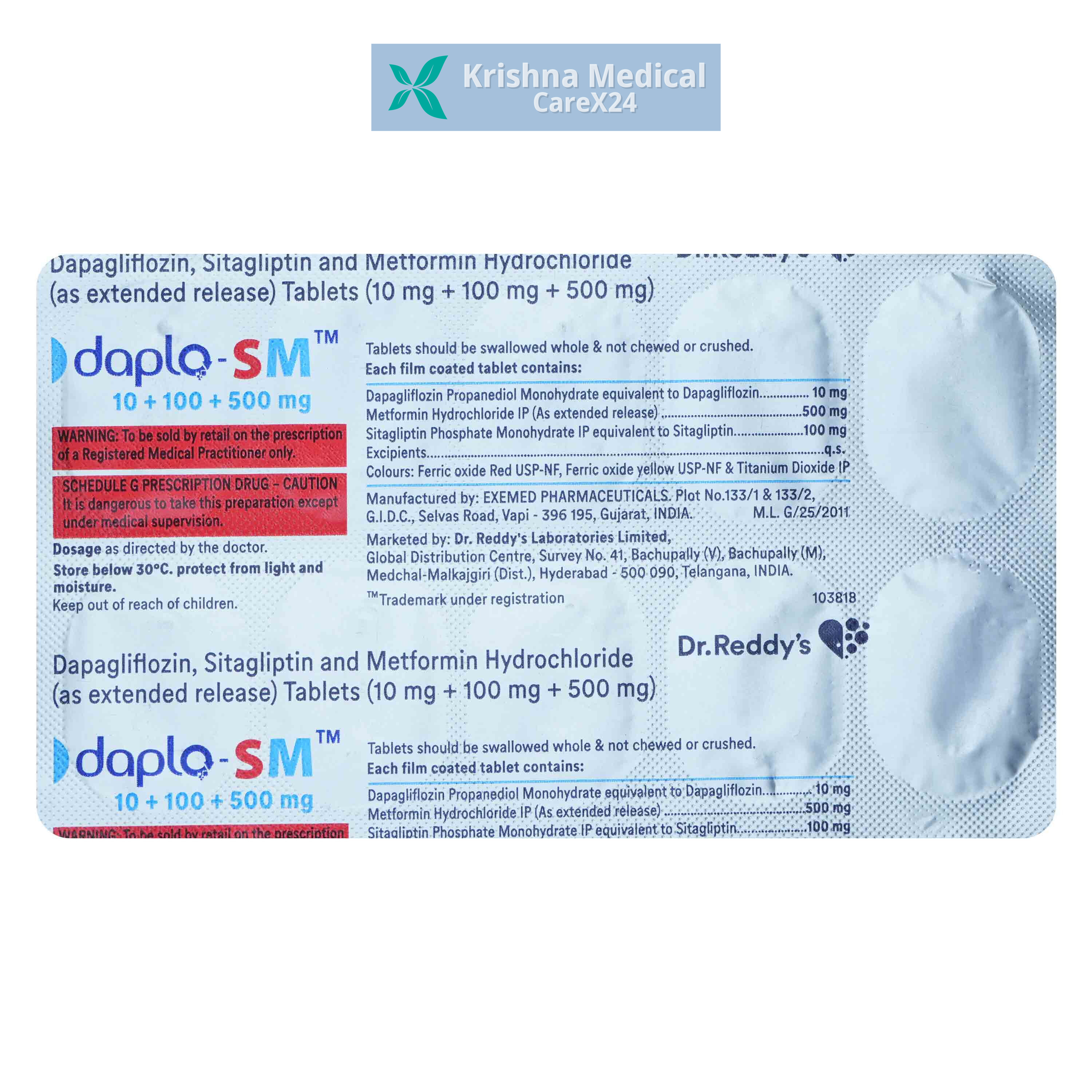 Daplo SM 10/100/500 Tablet