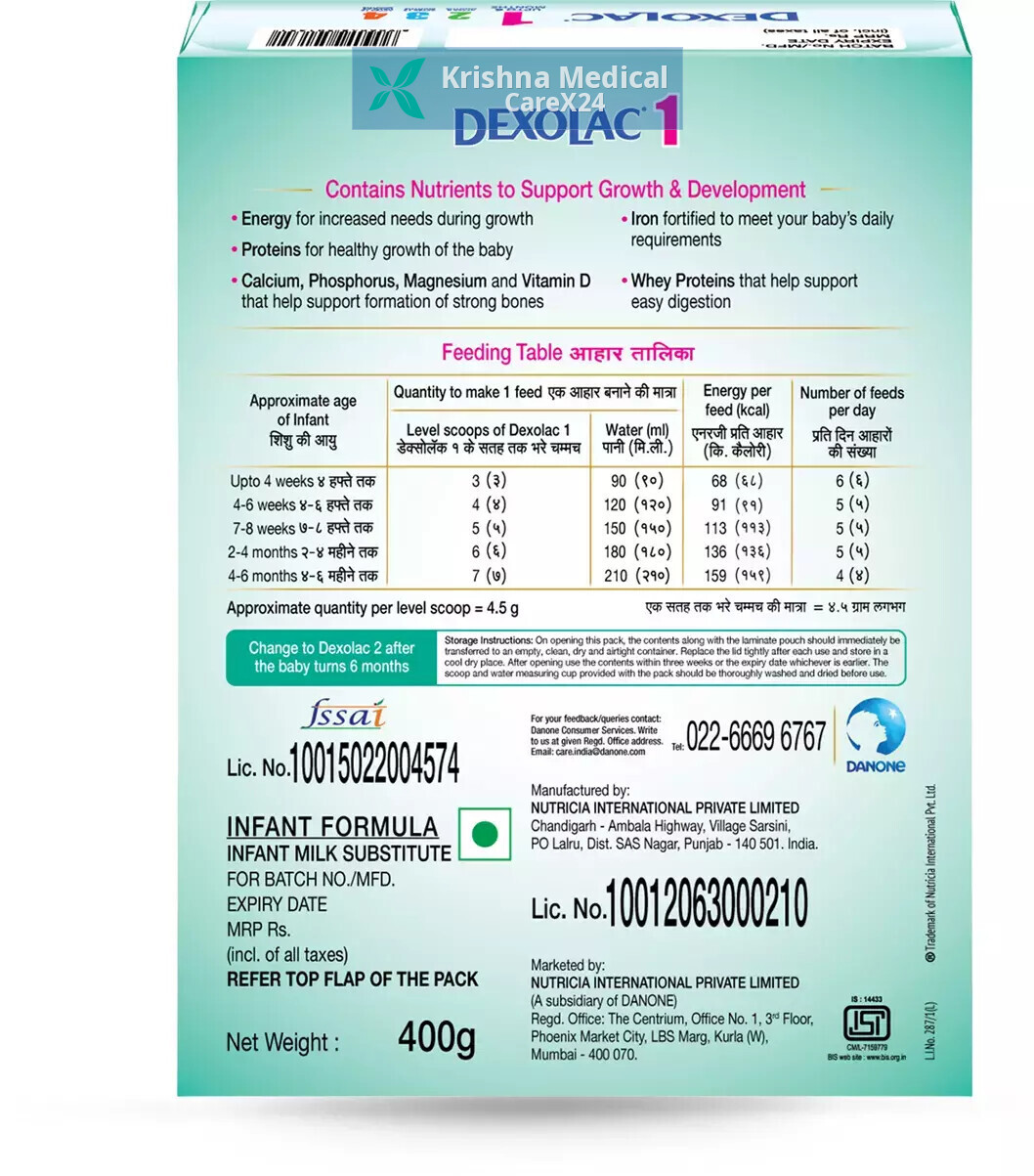 Dexolac 1 Infant Formula Powder Upto 6 Months