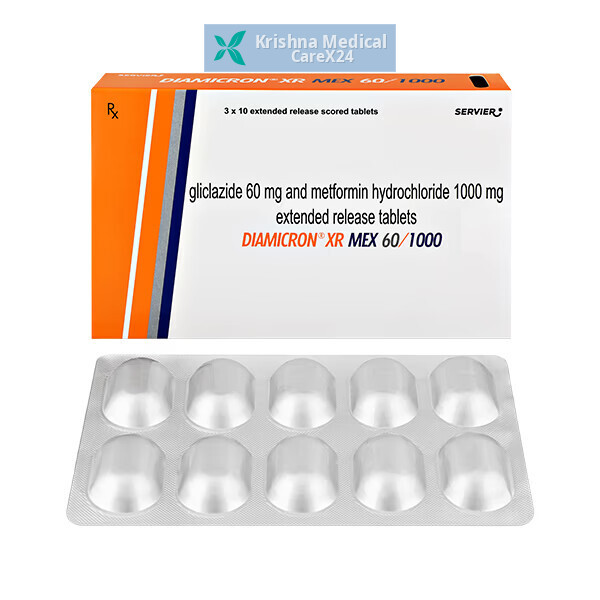 Diamicron Xr Mex 60/1000 Tablet