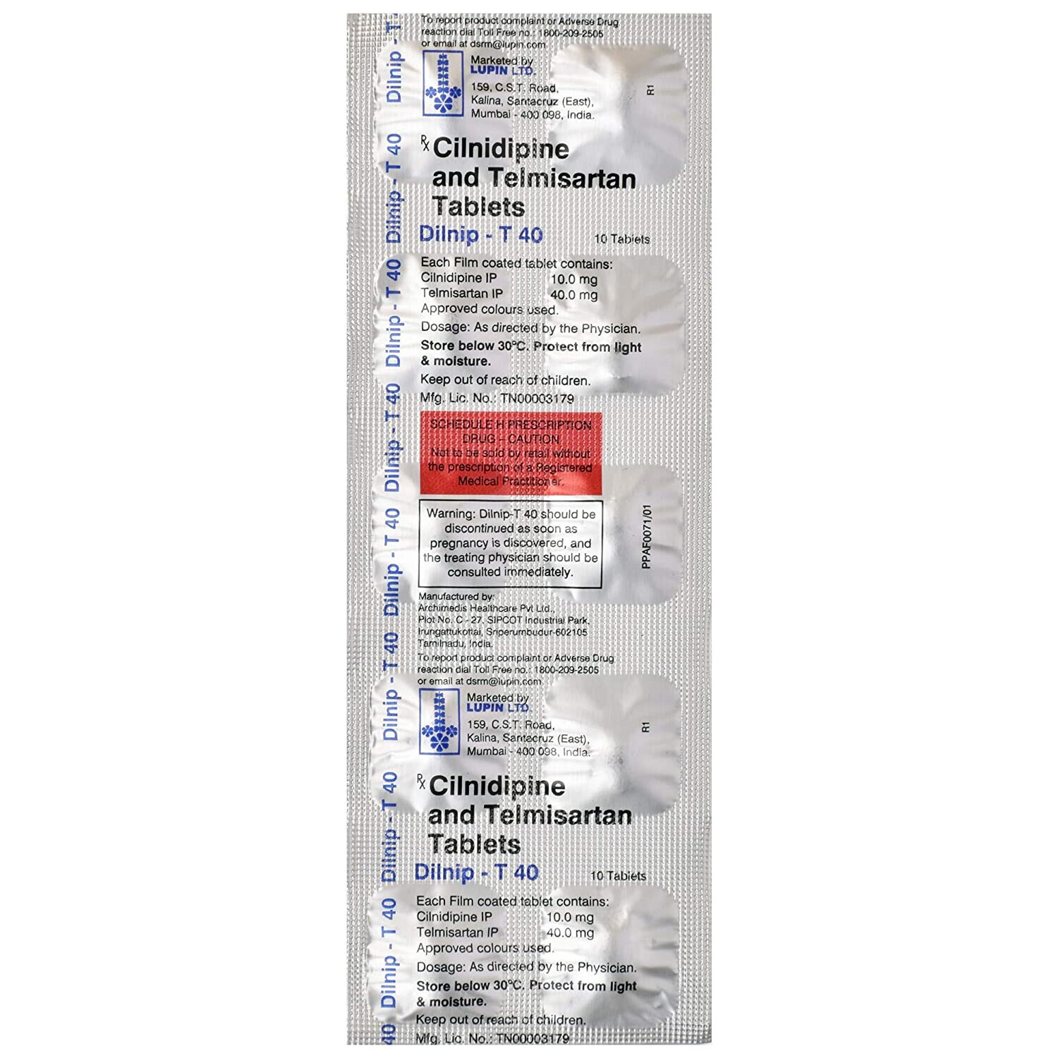 Dilnip-T 40 Tablet