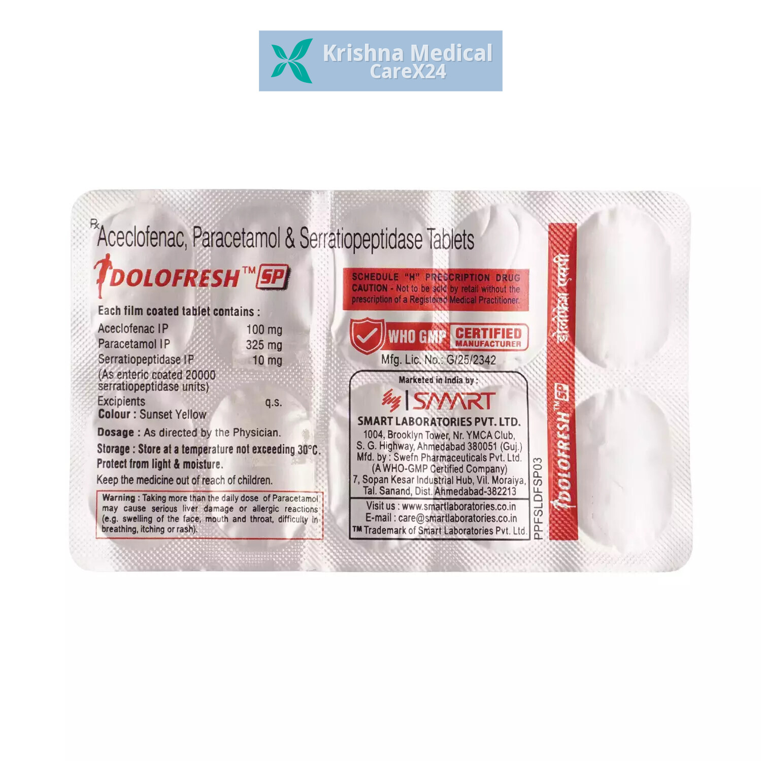 Dolofresh SP 100/325/10 Tablet
