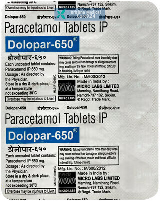 Dolopar 650 Tablet