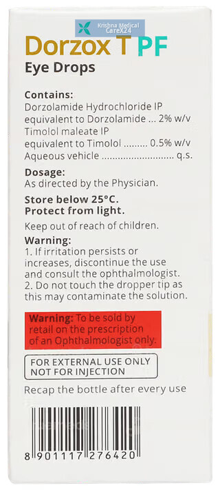 Dorzox T PF Eye Drops