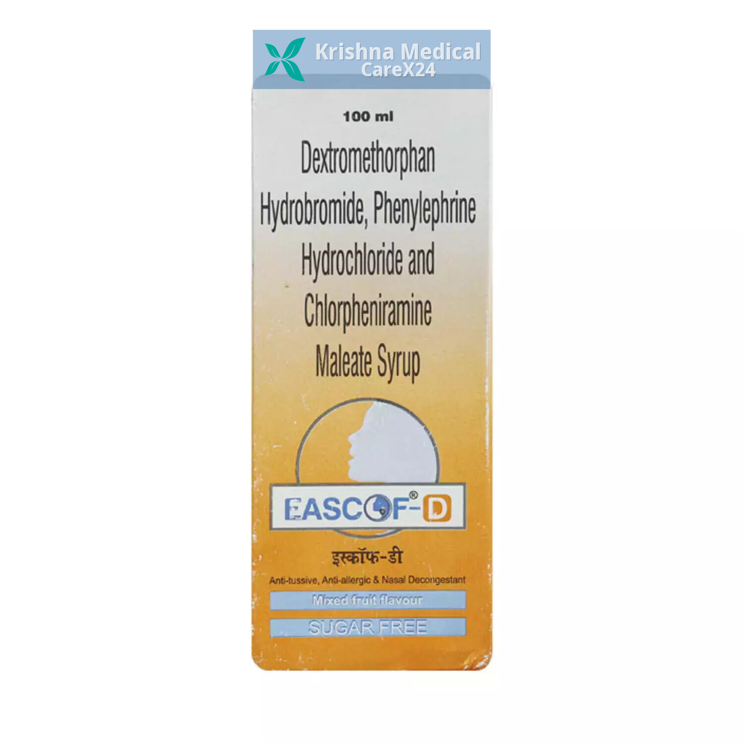 Eascof D Syrup Mixed Fruit Sugar Free