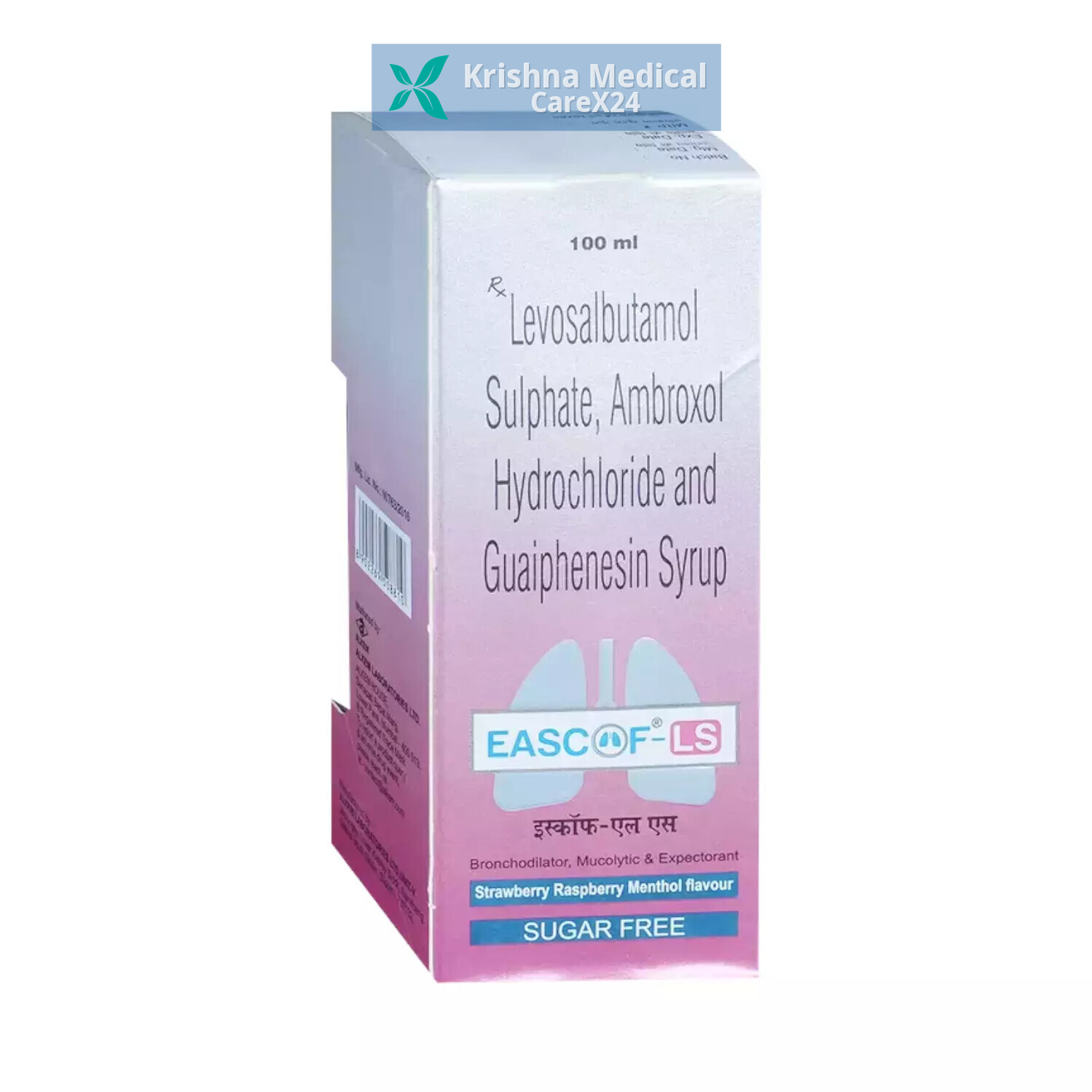 Eascof LS Strawberry Raspberry Menthol Sugar Free Syrup