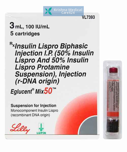 Eglucent Mix 50 100iu/ml Cartridge (Each 3ml)