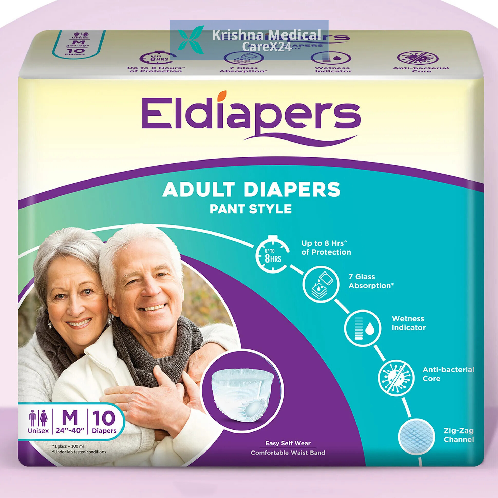 Eldiapers Pant Style Adult Diapers Medium