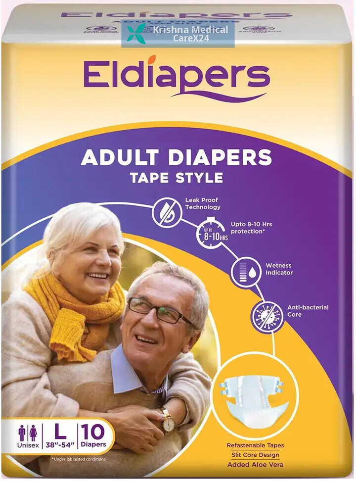 Eldiapers Tape Style Adult Diapers Large