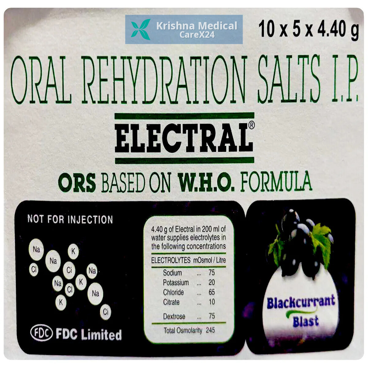 Electral Blackcurrant Blast Ors Powder