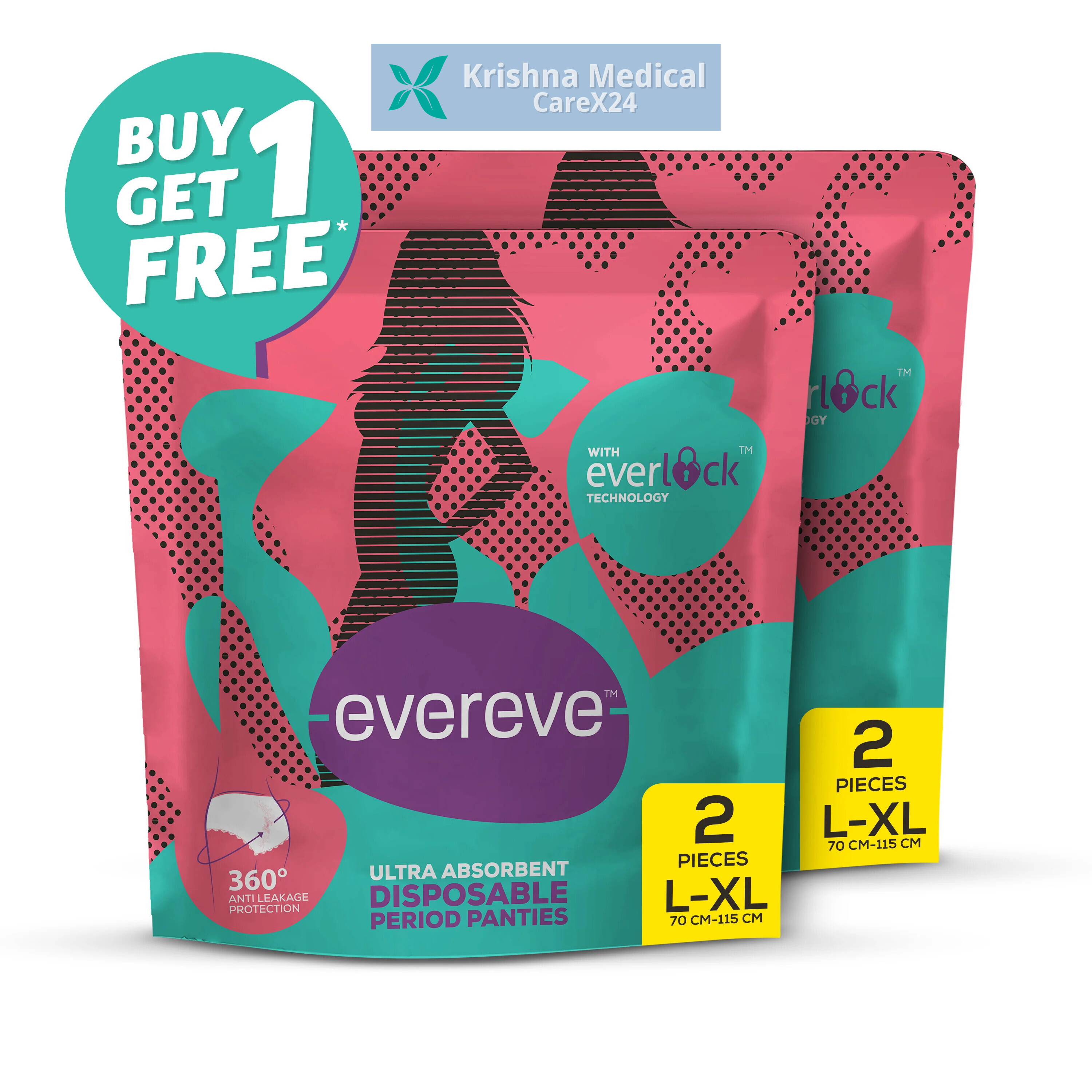 Evereve Ultra Absorbent Disposable Period Panties L-XL