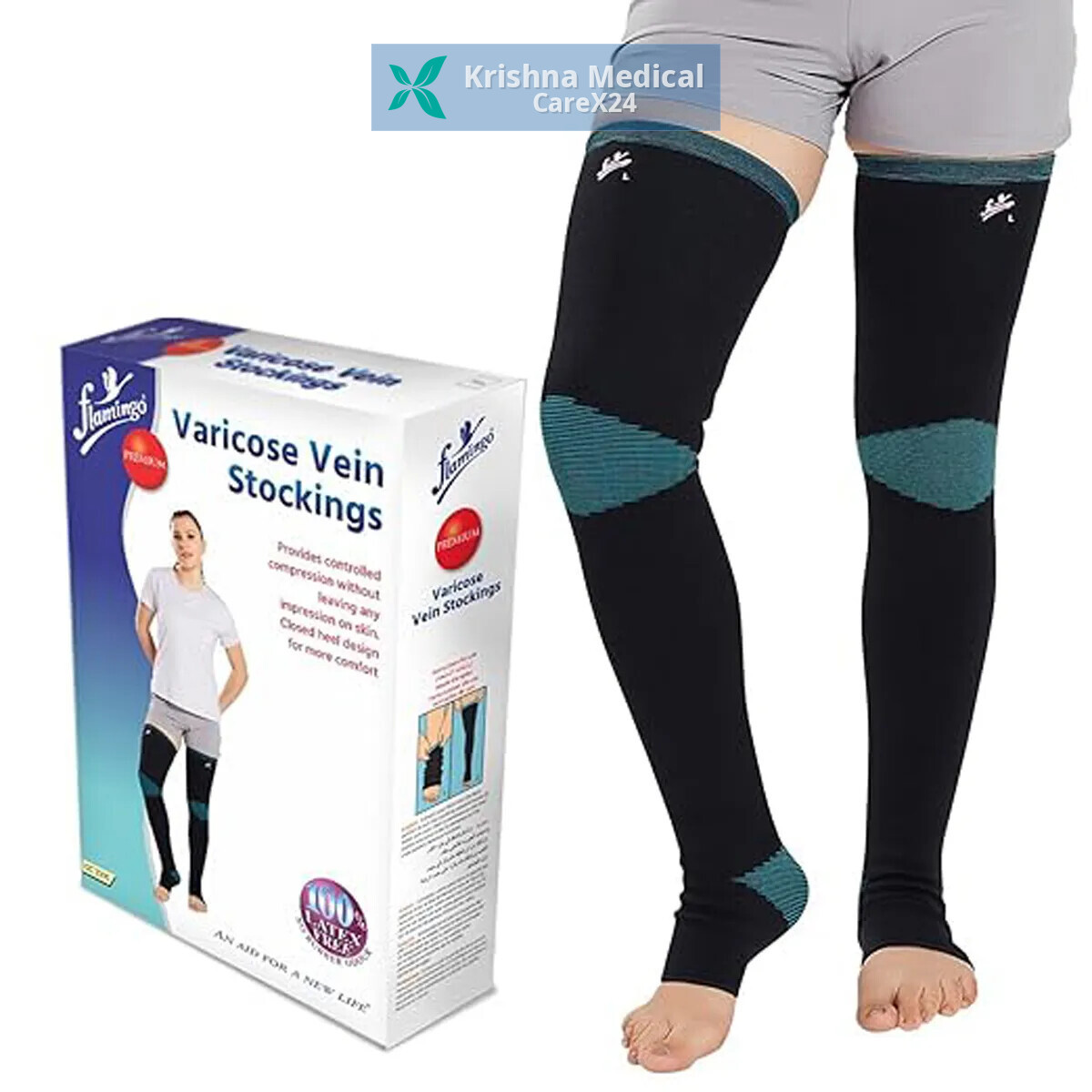 Flamingo Premium Varicose Vein Stockings L (OC-2070)