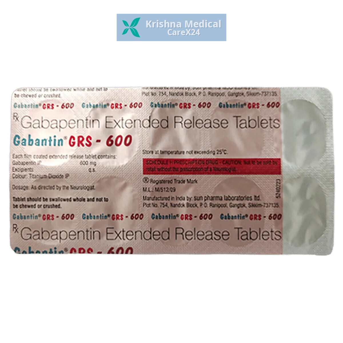 Gabantin GRS 600 Tablet
