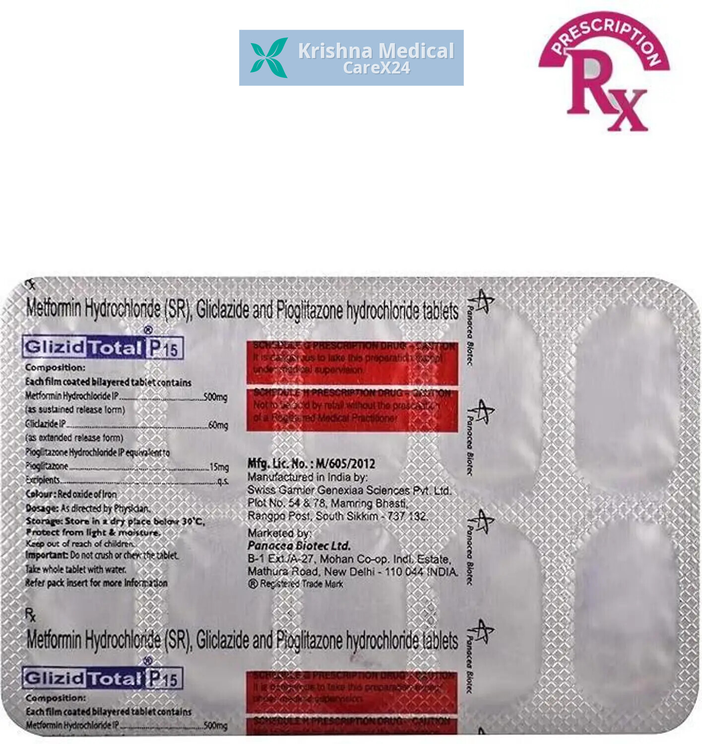 Glizid Total P 15 Tablet