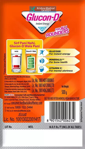 Glucon D Orange Refill Powder