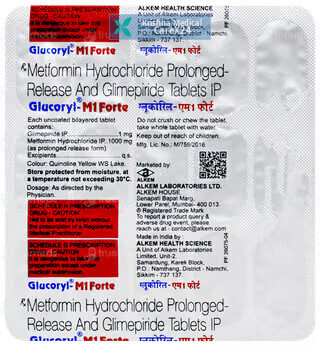 Glucoryl M 1 Forte Tablet