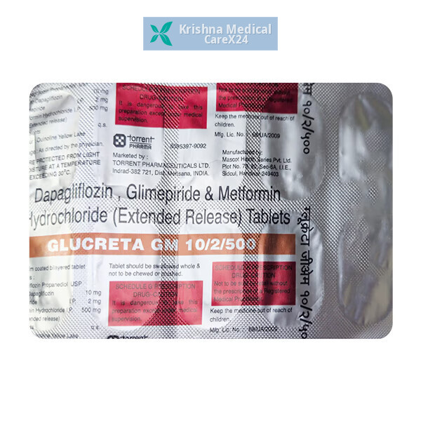 Glucreta GM 10/2/500 Tablet
