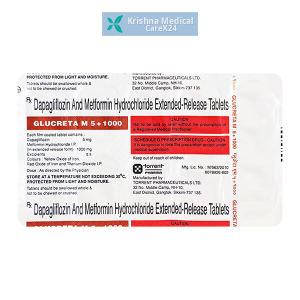 Glucreta M 5/1000 Tablet