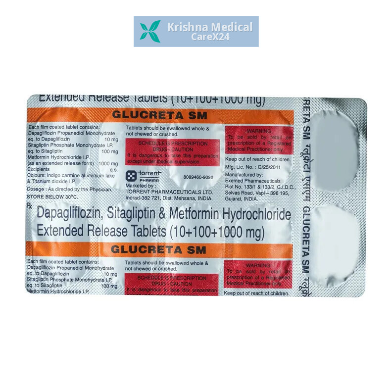 Glucreta SM 10/100/1000 Tablet