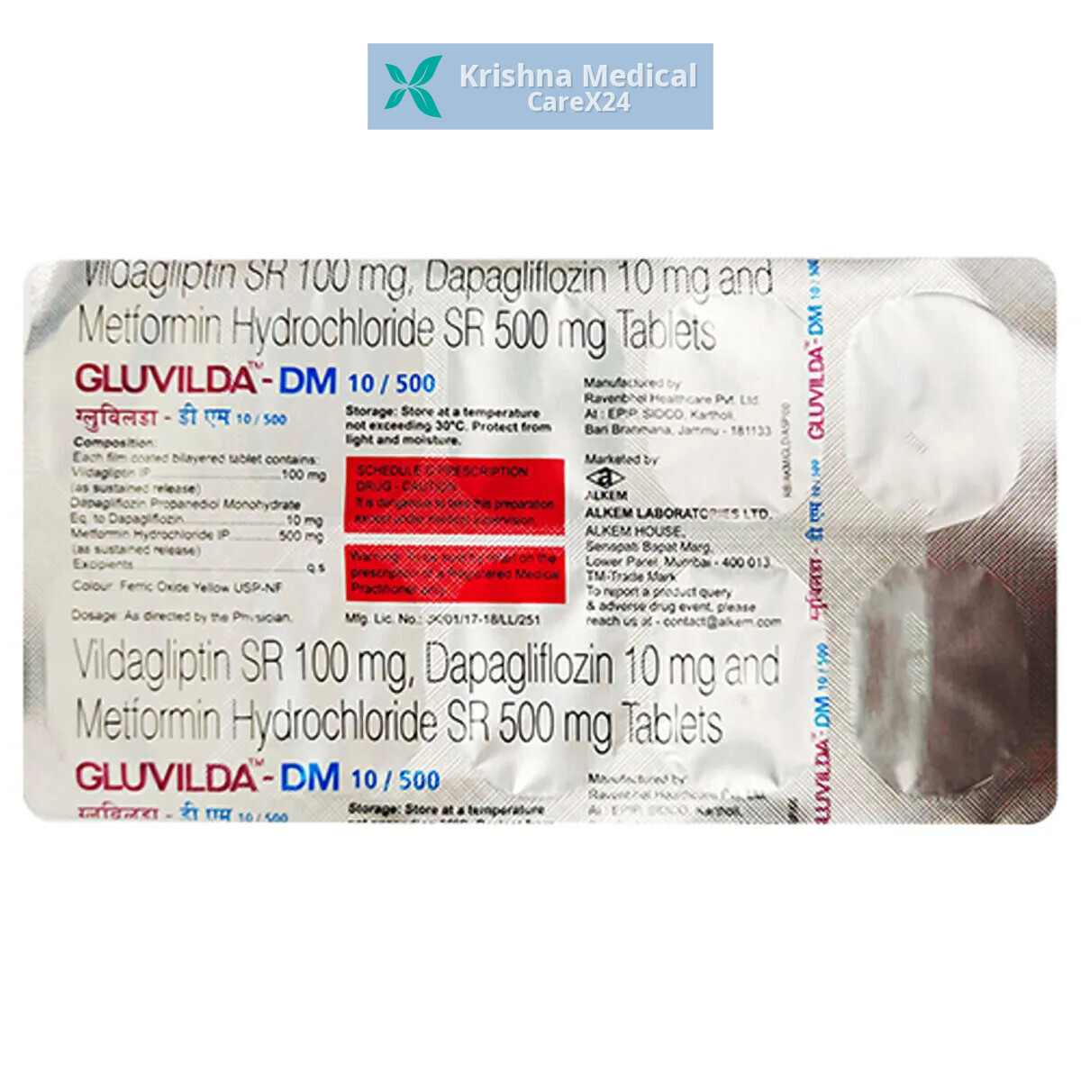 Gluvilda DM 10/500 Tablet