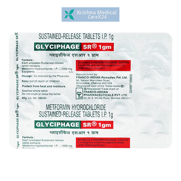 Glyciphage SR 1gm Tablet