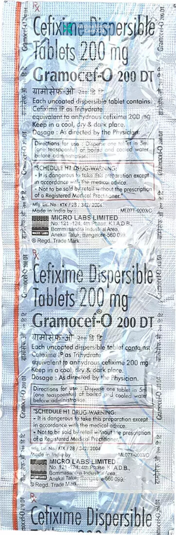 Gramocef O 200 DT Tablet