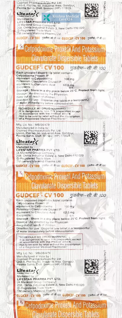 Gudcef-CV 100 Tablet